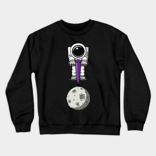 Astronaut on a pogo stick Crewneck Sweatshirt